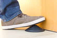 Load image into Gallery viewer, Blockystar Ovni door stops/wedges. WindowStop Black