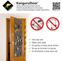 Load image into Gallery viewer, KanguruDoor Over Door Organizer Which Protects Doors Grey