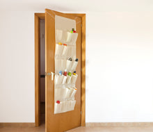 Load image into Gallery viewer, KanguruDoor Over Door Organizer Which Protects Doors Cream