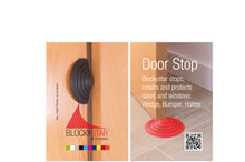 Load image into Gallery viewer, Blockystar Ovni door stops/wedges. WindowStop Black