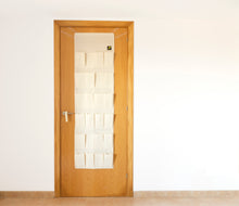 Load image into Gallery viewer, KanguruDoor Over Door Organizer Which Protects Doors Cream
