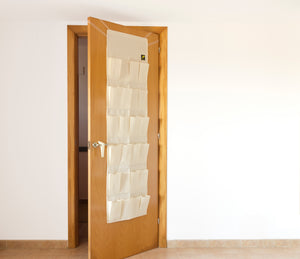 KanguruDoor Over Door Organizer Which Protects Doors Cream