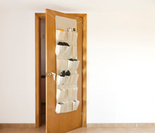 Load image into Gallery viewer, KanguruDoor Over Door Organizer Which Protects Doors Cream
