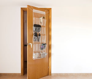 KanguruDoor Over Door Organizer Which Protects Doors Transparent